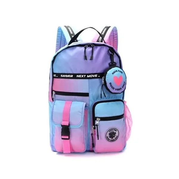 Mochila 18" espalda rainbow arcoiris Skora