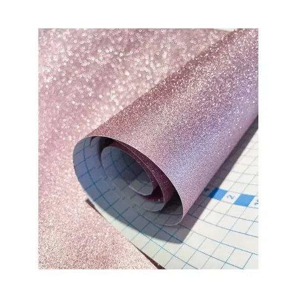 Rollo contac binder glitter rosa 0,45 x2 mts