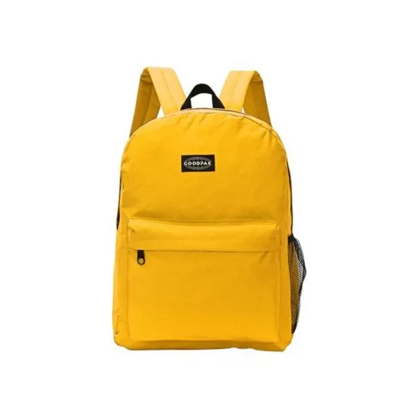 Mochila 17" espalda lisa amarillo goodpak
