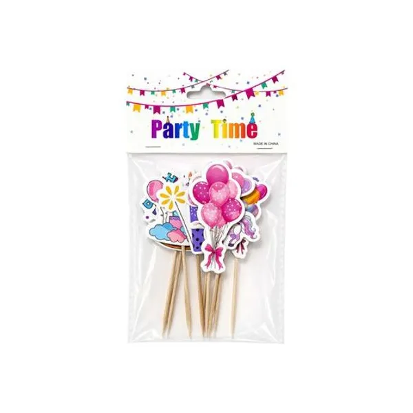 Adorno cake topper 13 cm bolsa x8 unidades