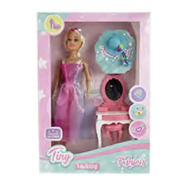 Muñeca Tiny fashion con accesorios 33x23x5 cm