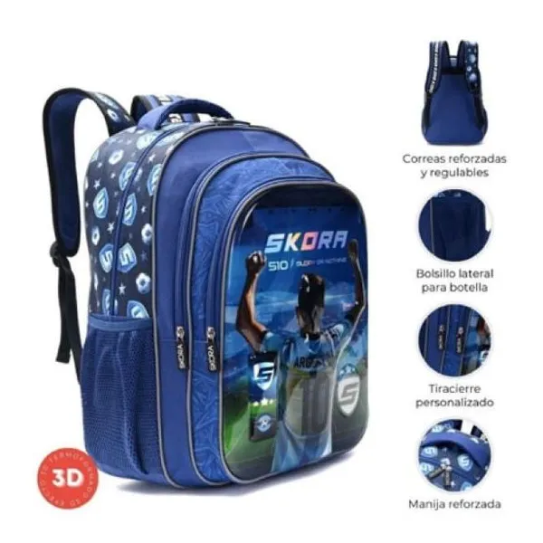 Mochila fútbol camiseta termoformado 32 x45 x15 cm 18