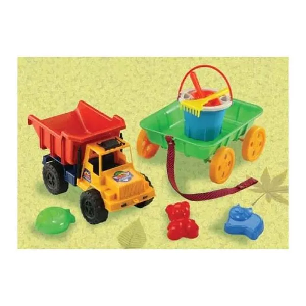 Carrito con camión volcador jr. con balde med. acc