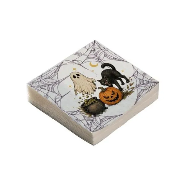 Servilletas de papel halloween 33x33 cm bolsa x20 unidades
