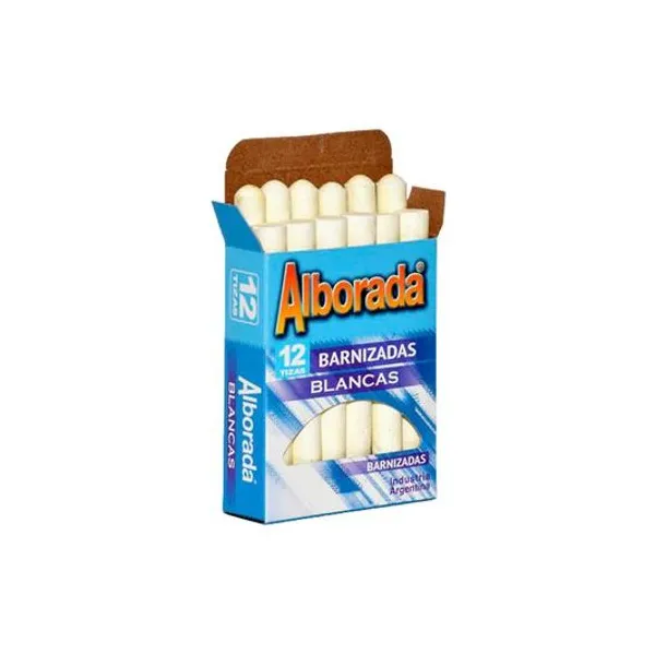 Tiza blanca caja x12 unidades alborada