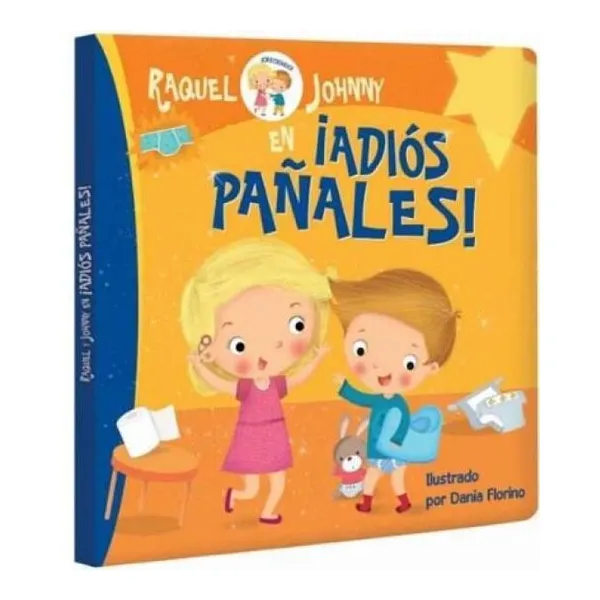 Raquel y johnny: adios pañales! desplegable y adhesivos. 23x23 cm 12 páginas