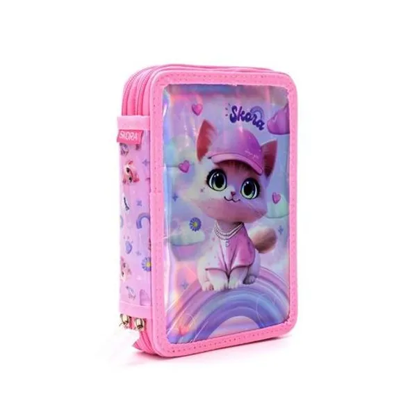 Cartuchera 2 pisos pets fumo 20x14x5.5 cm Skora