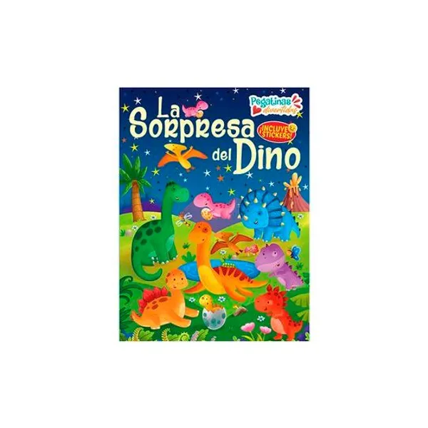 Libro de cuento pegatinas divertidas: la sorpresa del dino 21x28 cm