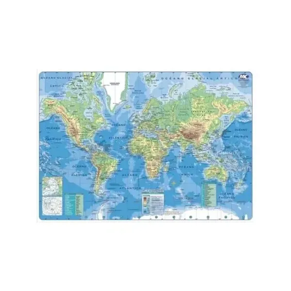 Block mapas m.c.n.° 6 planisferio fp x25 unid.