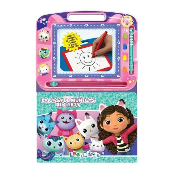 Libro de la casa de muñecas de gabby con pizarra mágica 28 21 cm