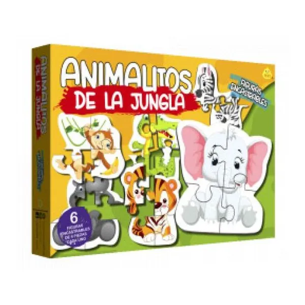 Rompecabezas: 4p animalitos de la jungla