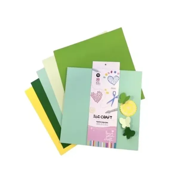 Papel para scrap ibi craft verde 30 x30 cm160 grsx 35 hjs.