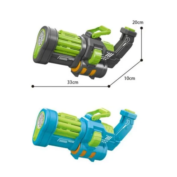 Pistola de agua y burbujas 2 en 1.