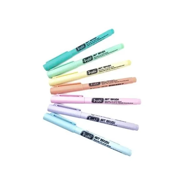 Marcador punta pincel pastel art brush caja x6 trabi - t