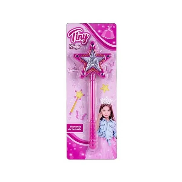 Varita princesa con luz y sonido en blister 14x38 cm