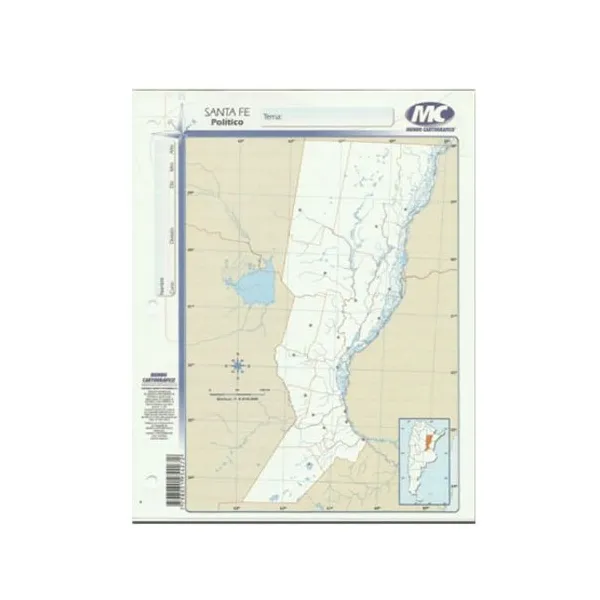 Block mapas m.c.n.° 3 pcia. santa fe p x40 unid