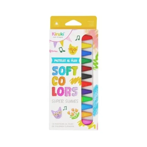 Pasteles al oleo kiruki x12 colores surtidos