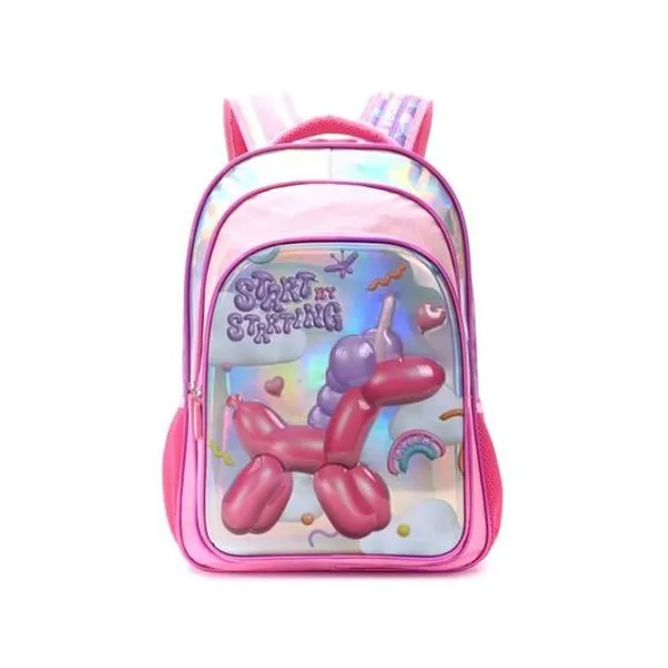 Mochila 18" espalda lettering globo Skora