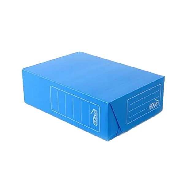 Caja archivo plana plástica tamaño a4 l/12 cmazul