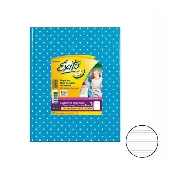 Cuaderno 19x24 rayado t/d univ lunar celeste 48h Éxito