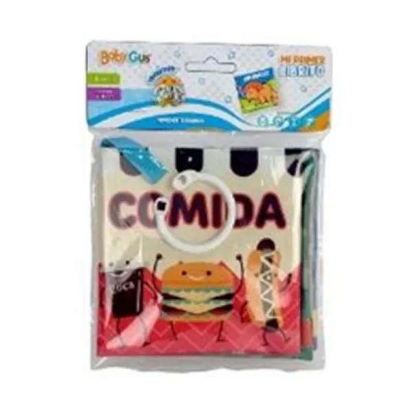 Librito didáctico de tela para bebés comidas 20 x17 x2 cm
