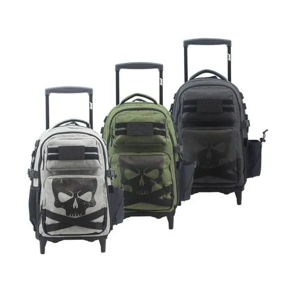 Mochila 18" con carro skull tactic x unidad colores surtidos lsyd