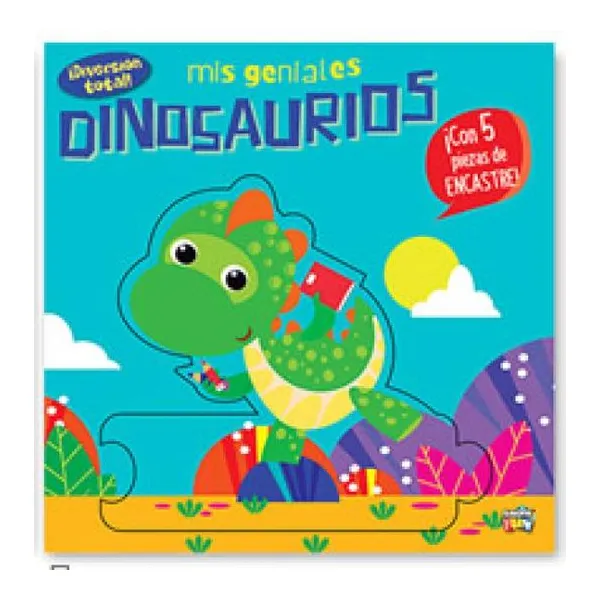 ¡diversion total! mis geniales dinosaurios (5 piezas encastrables)