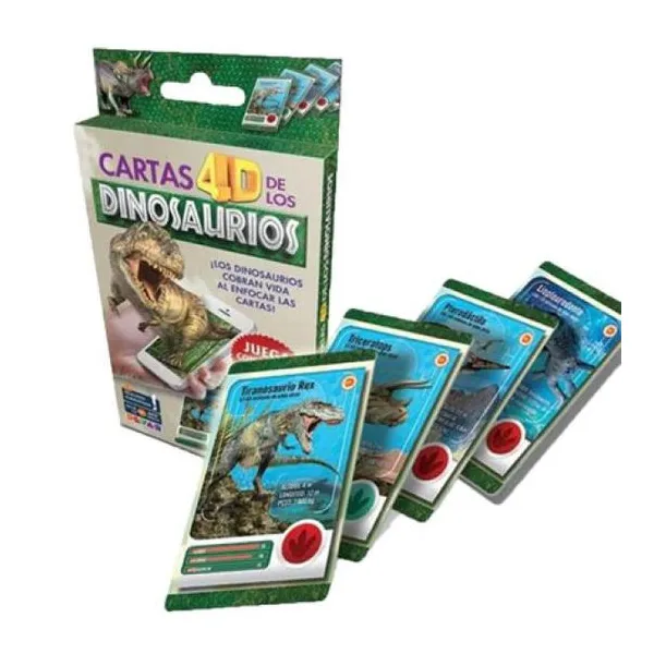 Cartas 4d de los dinosaurios