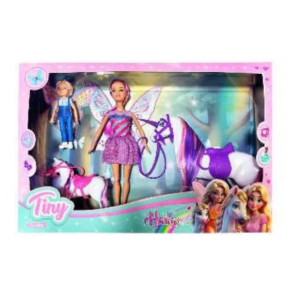 Muñeca Tiny hada y su unicornio 42 32 cm
