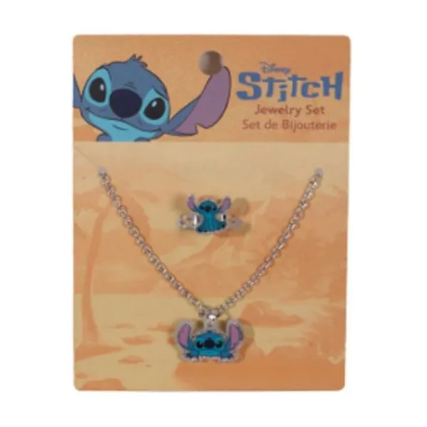 Bijouterie cadena con dije+anillo lilo & Stitch