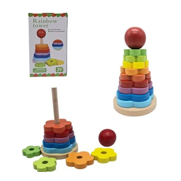 Torre flor apilable fdkw696 de madera en caja