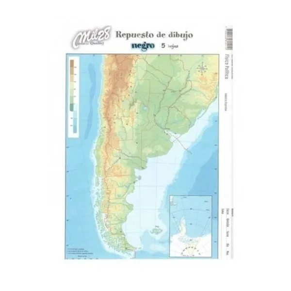 Repuesto de dibujo doble oficio n.° 6 5 hojas negro mil28