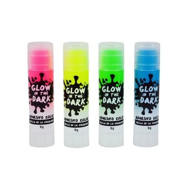 Adhesivo en barra color brilla en la oscuridad 8 g x unidad colores surtidos Sifap