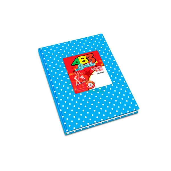 Cuaderno tapa dura Laprida ab3 19x23,5 x50hs.ray lun.celeste