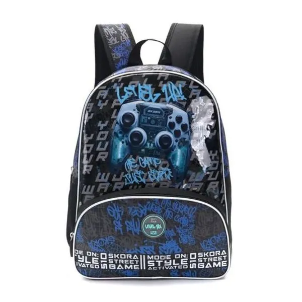 Mochila 16" espalda gamer joystick con llavero Skora