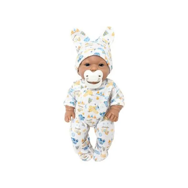 Bebé de plastisol niña/niño con gorrito y chupete, dni y librito 27 cm casita modelos surtidos