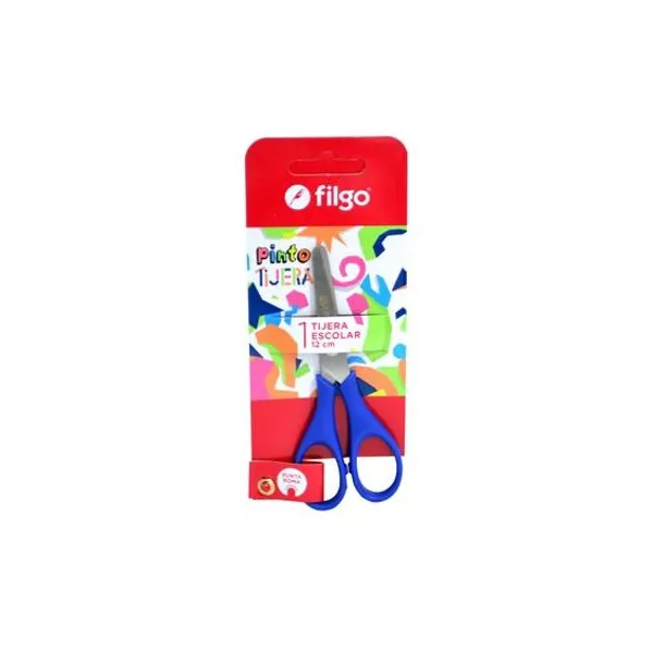 Tijera escolar 12 cm Pinto blister x1 Filgo - scrpinto