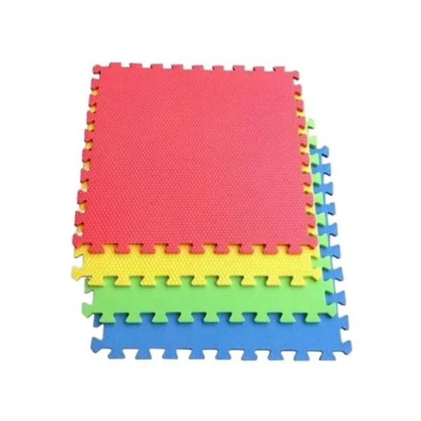 Piso de goma liso 4 piezas de 9 mm 58x58 cm