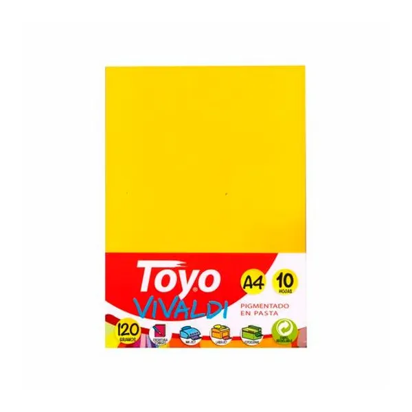 Papel para tarjeta a4 120 g x10 hojas vivaldi toyo