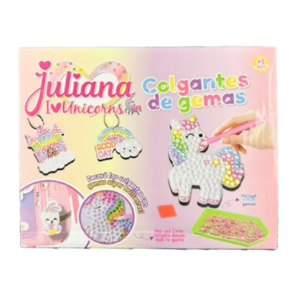 Juliana i love unicorns colgante de gemas diamond