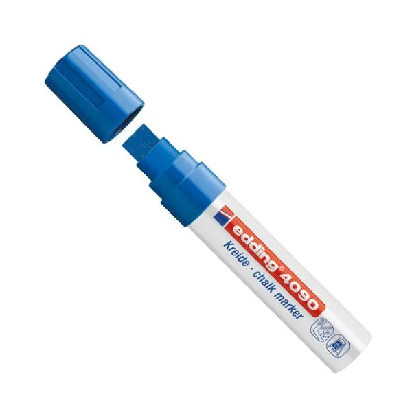 Marcador Edding e 4090 para vidrio azul