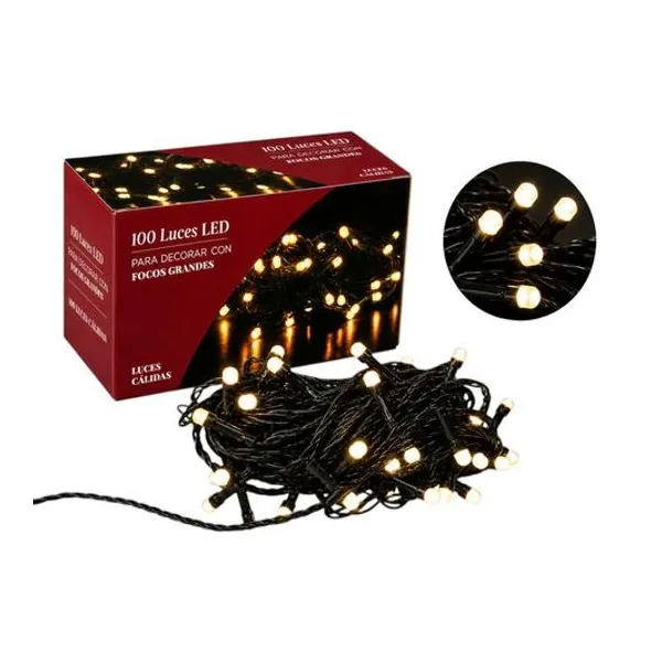 Luces led x100 blanco calido foco grande 220v