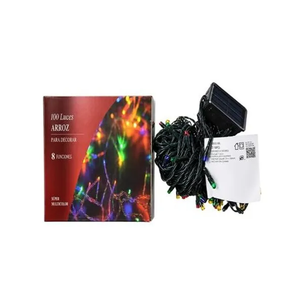 Luces arroz x100 multicolor 220v en caja