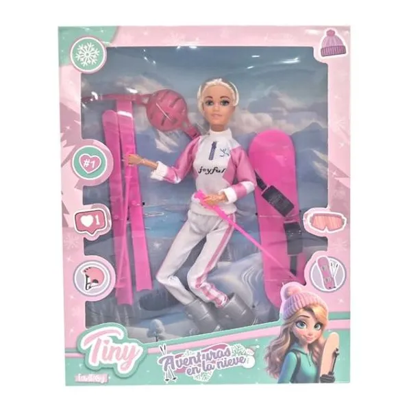 Muñeca Tiny invierno snow con accesorios 33 26 cm