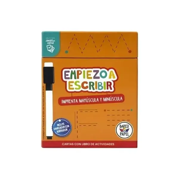 Cartas educativas barco de papel empiezo a escribir imprenta
