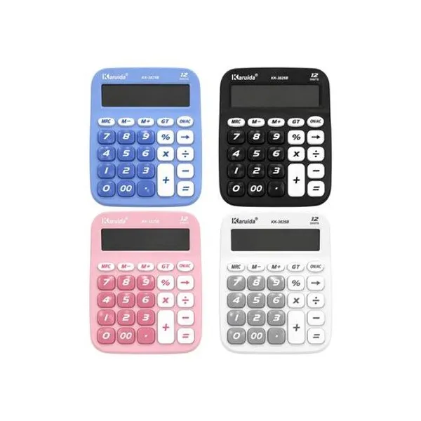 Calculadora 12 digitos 13x16 cm x1 colores surtidos