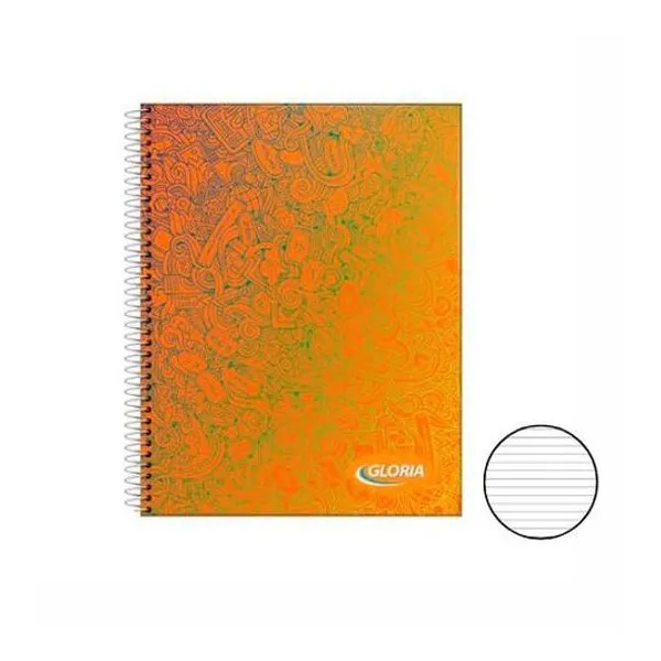 Cuaderno 21x27 100h rayado tapa dura fantasia glor