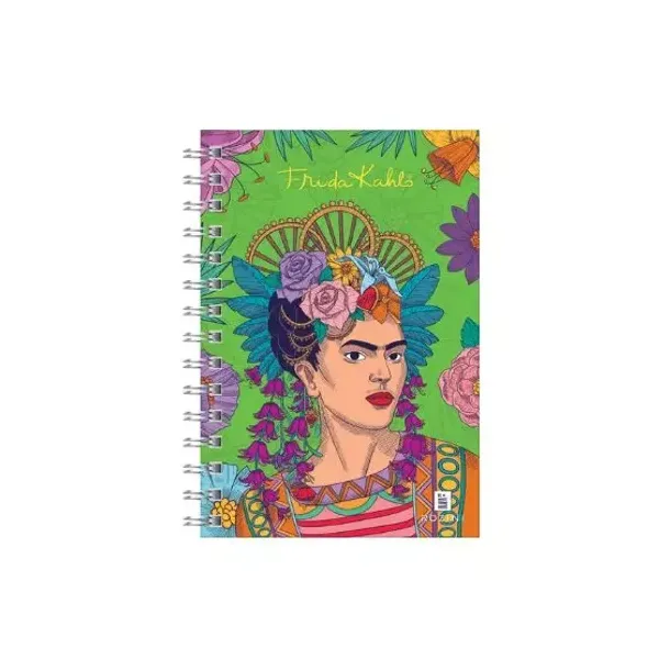 Libreta con esp.rozini frida kahlo t/dura 10 x15 cmx 50 hs.raya
