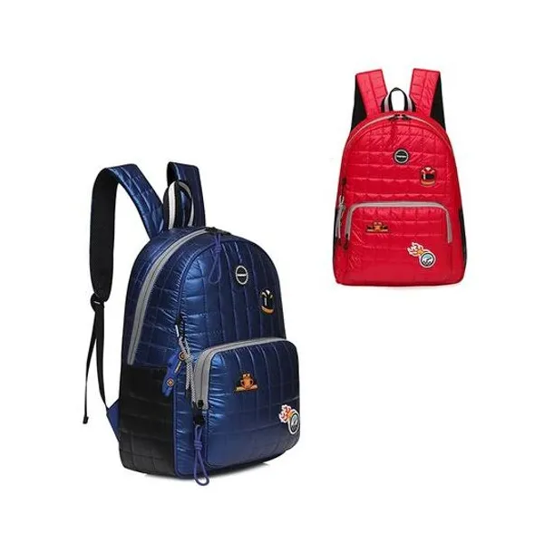 Mochila 17" espalda metalizada x unidad colores surtidos muaa