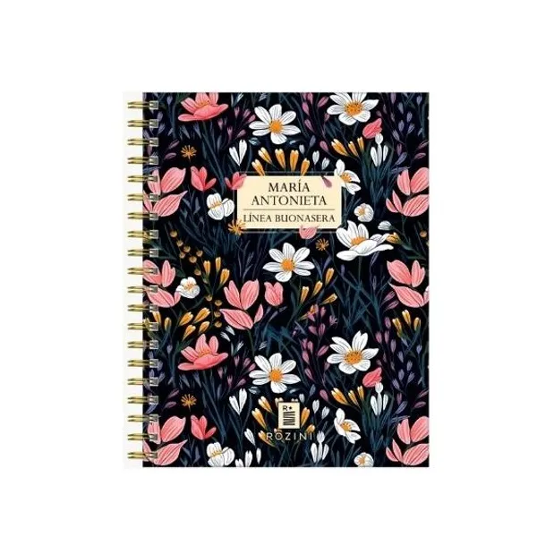 Cuaderno espiral a5 rozini buonasera t/semi rigida 80 hjs.raya